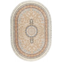 Иранский ковер Shahname 1200 129 Крем овал